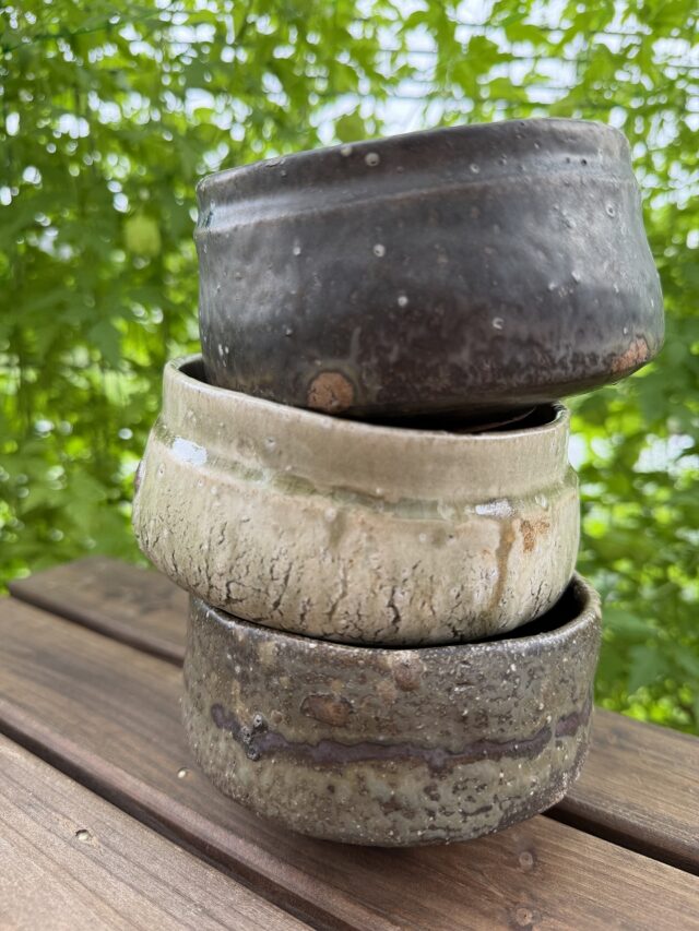 ライ麦、くり、藍の釉薬　11㎝～12㎝　中鉢
