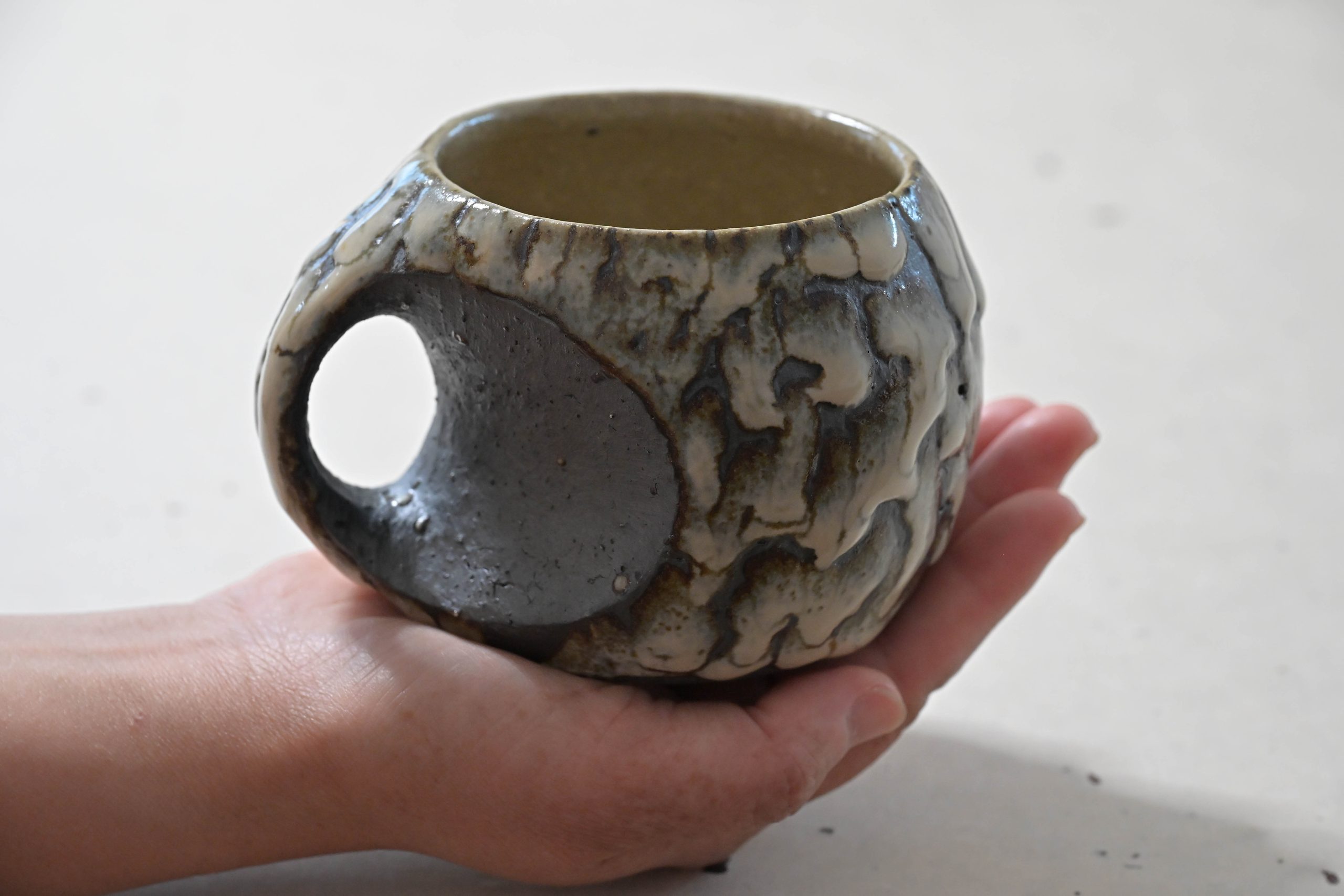 花豆の釉薬のコーヒーカップ 【作者:北川魚彦】 - 画像 (5)